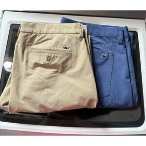 Vineyard Vines Performance Golf Stretch Pants Men's Blue 36x30 EUC - Lot Of 2